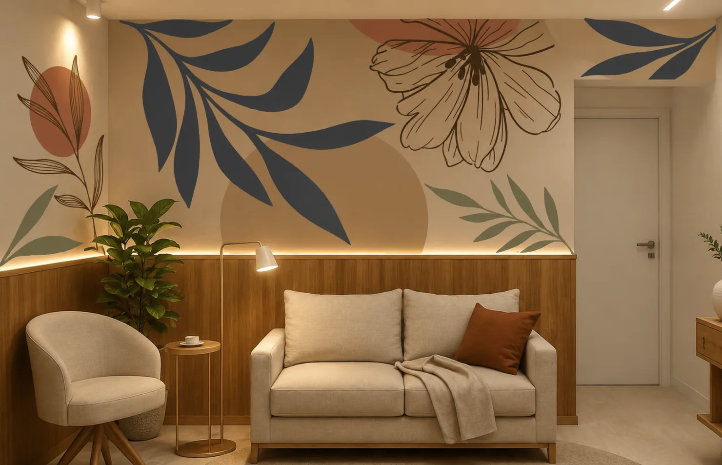 Peças decorativas pintadas à mão com pintura orgânica
